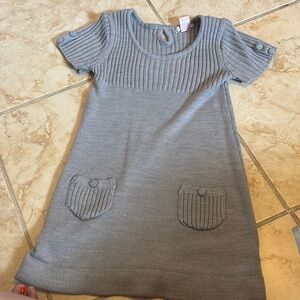 Derek Heart Gray Ribbed Sheath Dress Short Sleeve